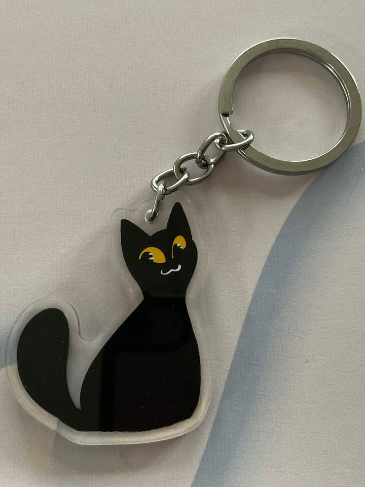 "Black & White Cat" charm product image (1)