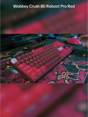 Wobkey Crush 80 Reboot Pro Red ASMR.  My new keyboard and what a great prebuilt to have.  #fyp #wobkey #kailh #crush80 #crush80reboot #crush80rebootpro #crush80rebootprored #asmr #creamykeyboard #thockykeyboard #typingasmr #keyboard #mechanicalkeyboard #typingsounds #keebtok #keebs #keyboardasmr #thock #kailhcocoa @Kailh_official 