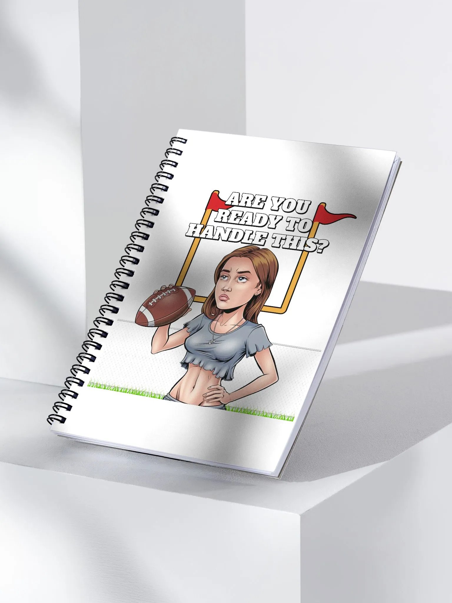 Are You Ready To Handle This? Female Footballer Spiral Notebook product image (1)