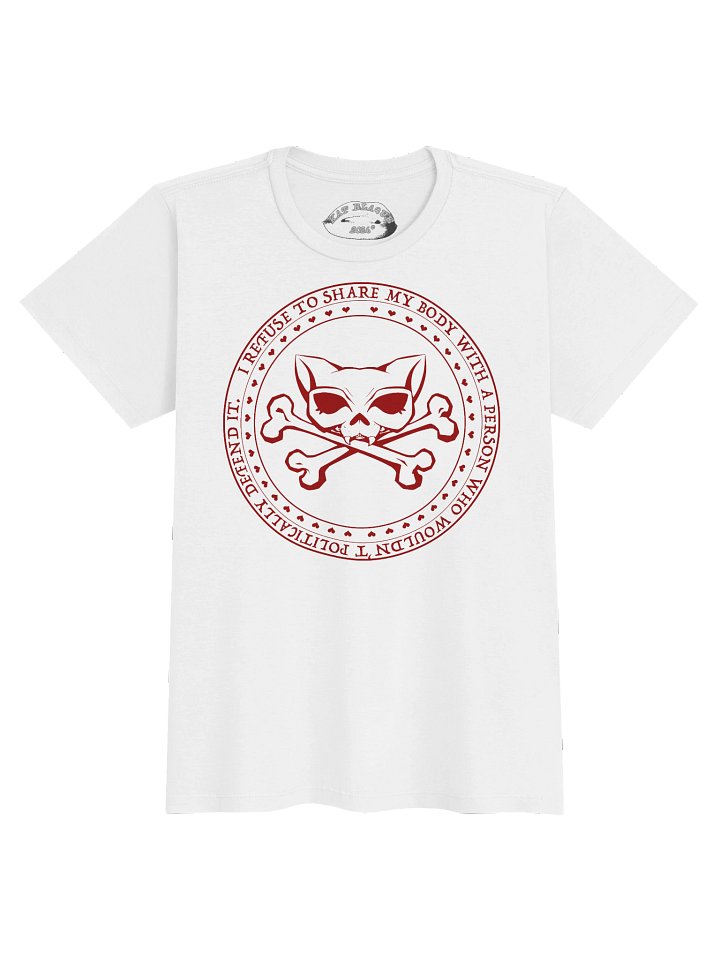 I Refuse Red Ink Kat Skull Tee product image (1)