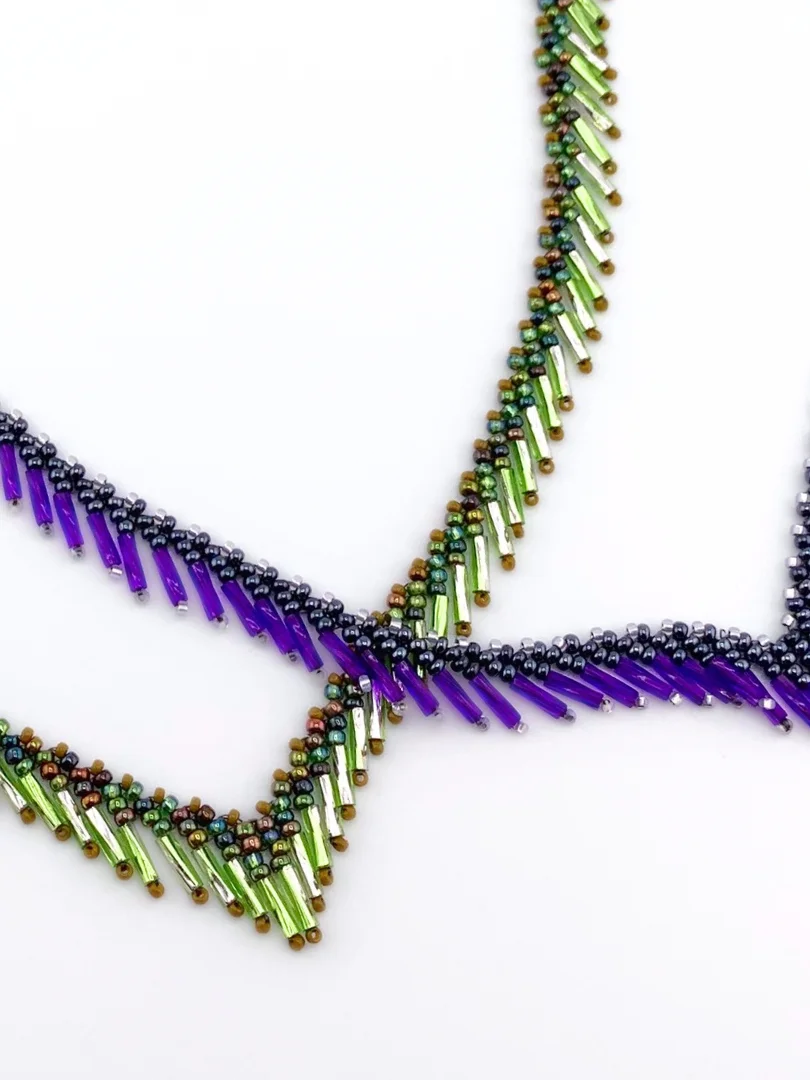 Beading Pattern - Bugle Fringe V Necklace product image (2)