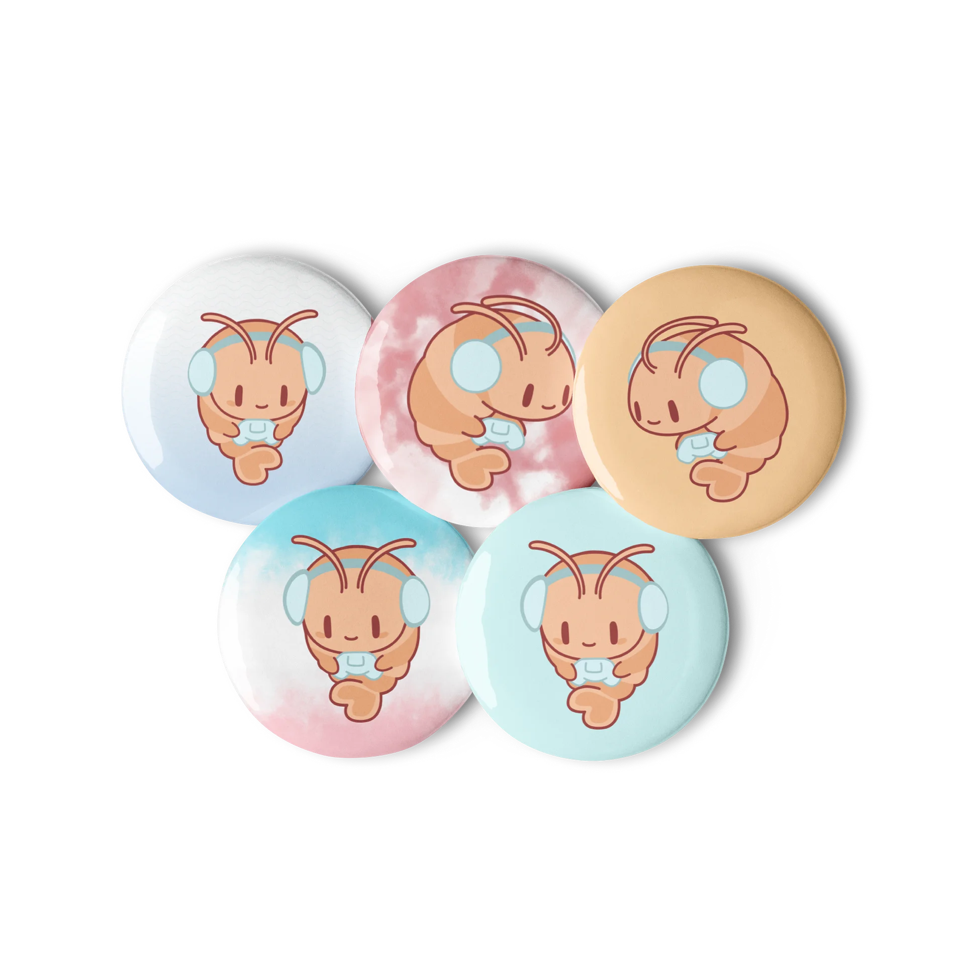 Shrimpy Gamer Pin Button Set product image (2)