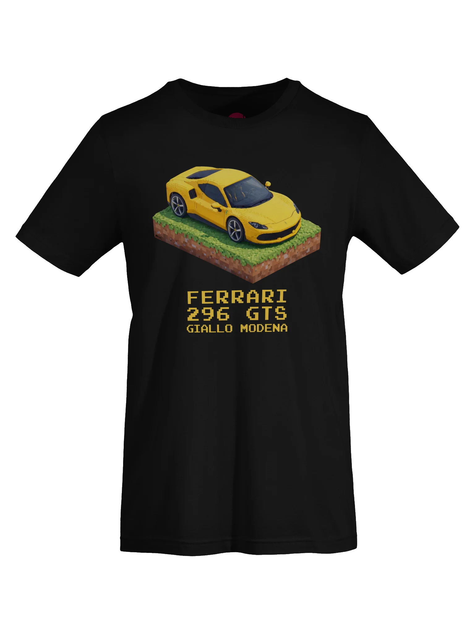Yellow Ferrari 296 GTS Shirt (Pixel, Retro, Minecraft) product image (58)