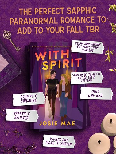 Now that it’s the fall season may I suggest a sapphic spooky read?🍂💜

WITH SPIRIT by Josie Mae is available now on kindle unl...