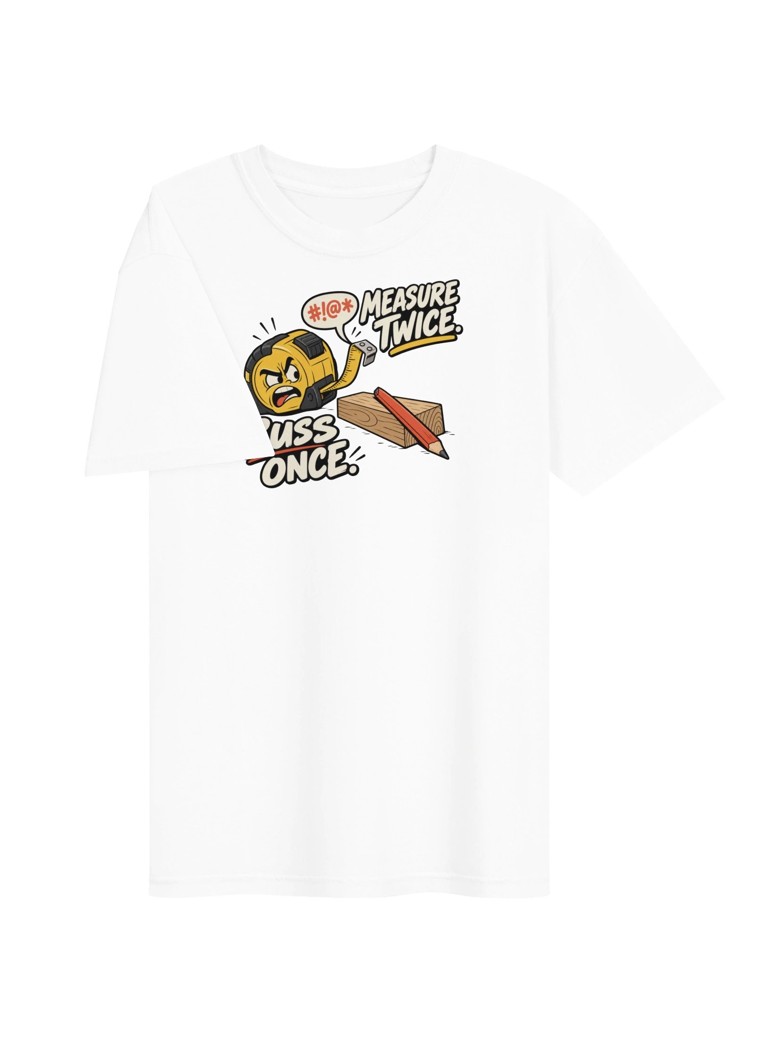 "Measure Twice. Cuss Once." Heavyweight T-Shirt product image (3)