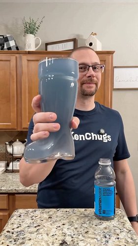 Chugging Vitamin Water Blue Raspberry Limeade! #kenchugs #vitaminwater #fyp