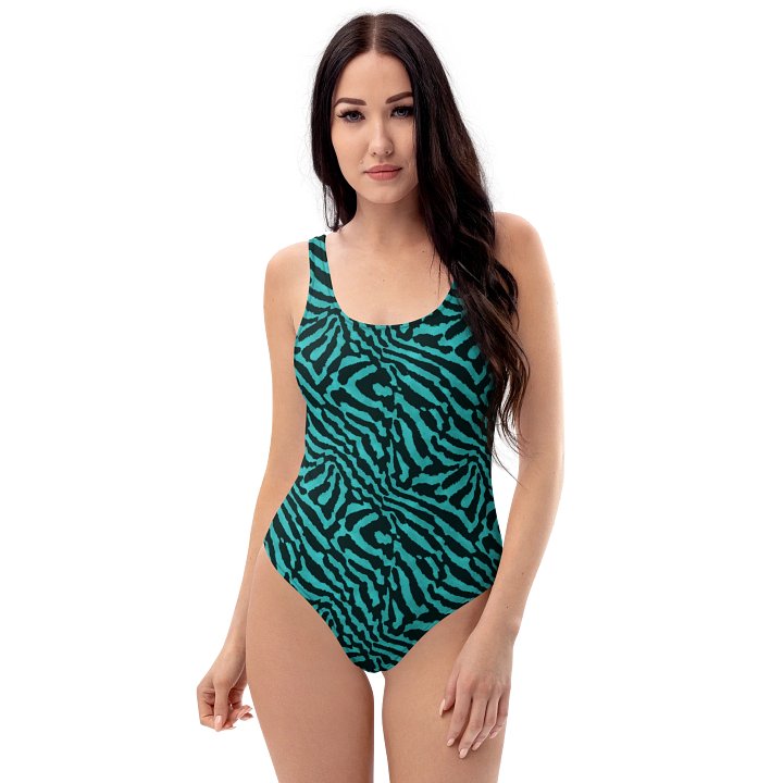 Teal Zebra Swimsuit product image (1)