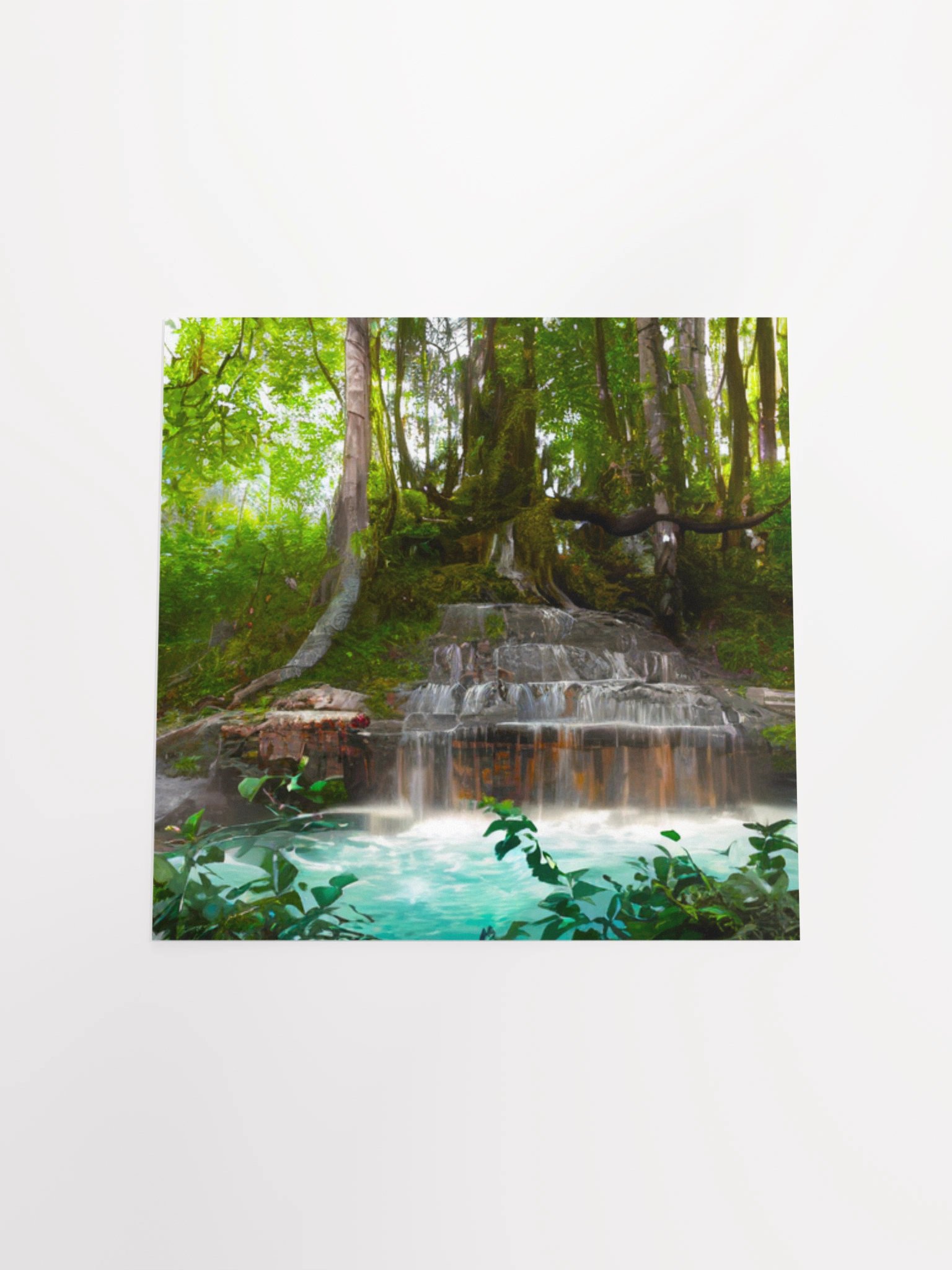 Tranquil Forest Waterfall Poster product image (16)