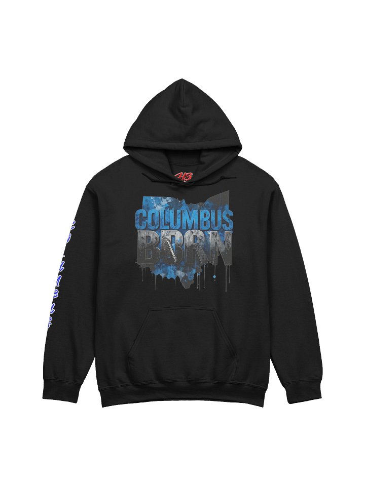 columbus born blue hoodie product image (5)