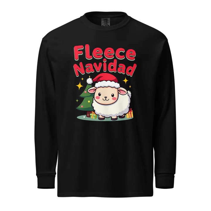 Fleece Navidad Cartoon Sheep Long Sleeve Shirt product image (1)