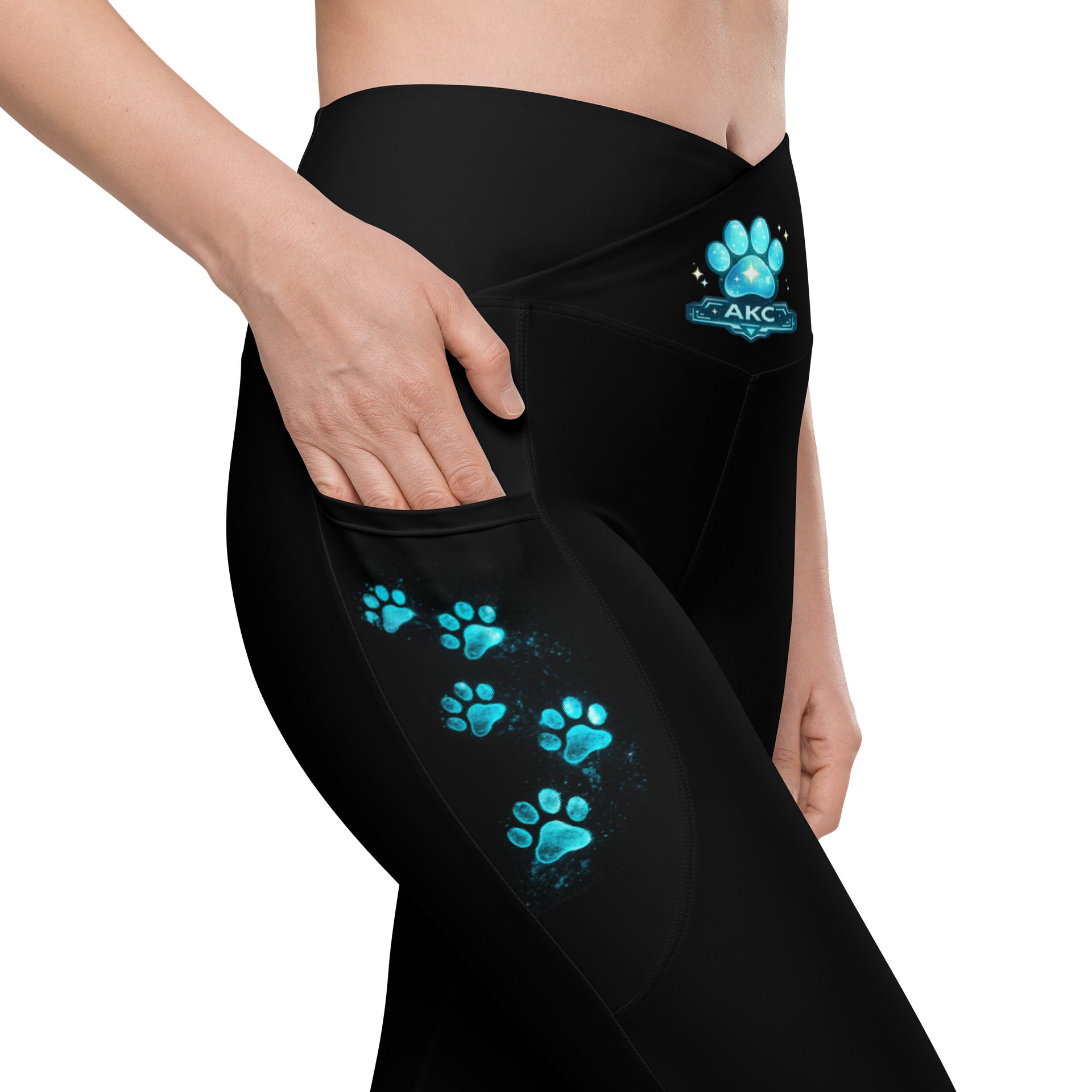 • AKC // Paw Print | Arkfall Kitty Collective Crossover Leggings with Pockets product image (9)