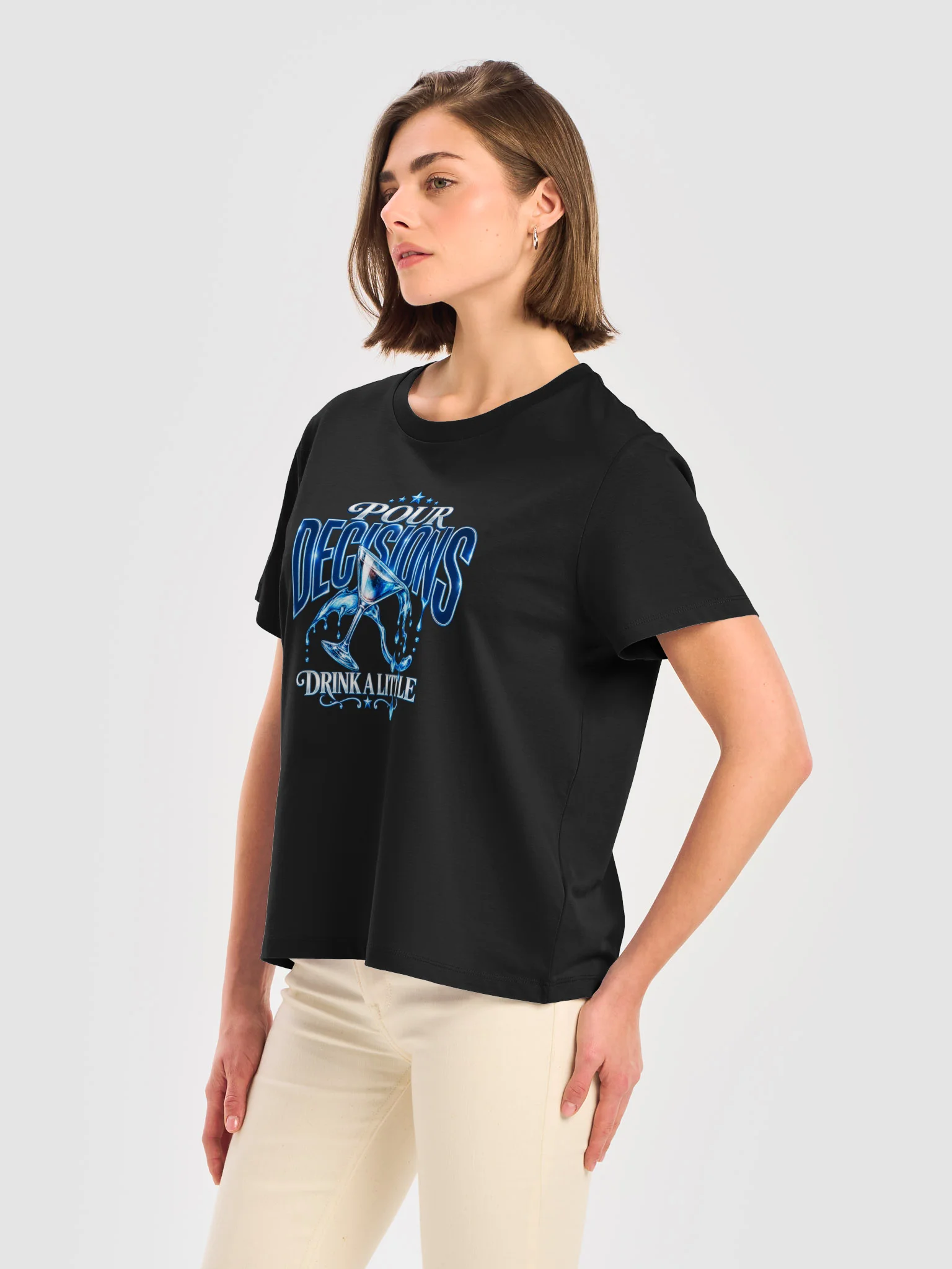 Pour Decisions Drink a Little Graphic T-Shirt product image (22)