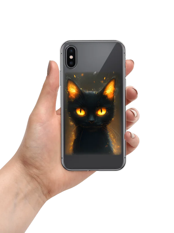 iPhone case with Fire Cat product image (2)
