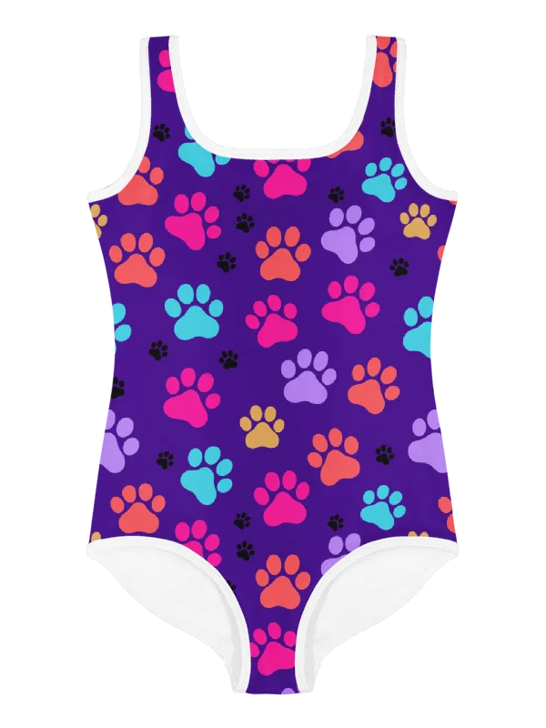 Pawprint Splash Kids One-Piece Swimsuit product image (5)