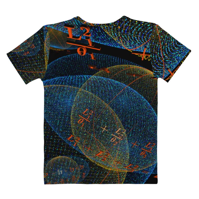 Poinsot's Pixel Spaceship 1 - Physics of the Gyroscope Women's Crew Neck T-Shirt product image (4)
