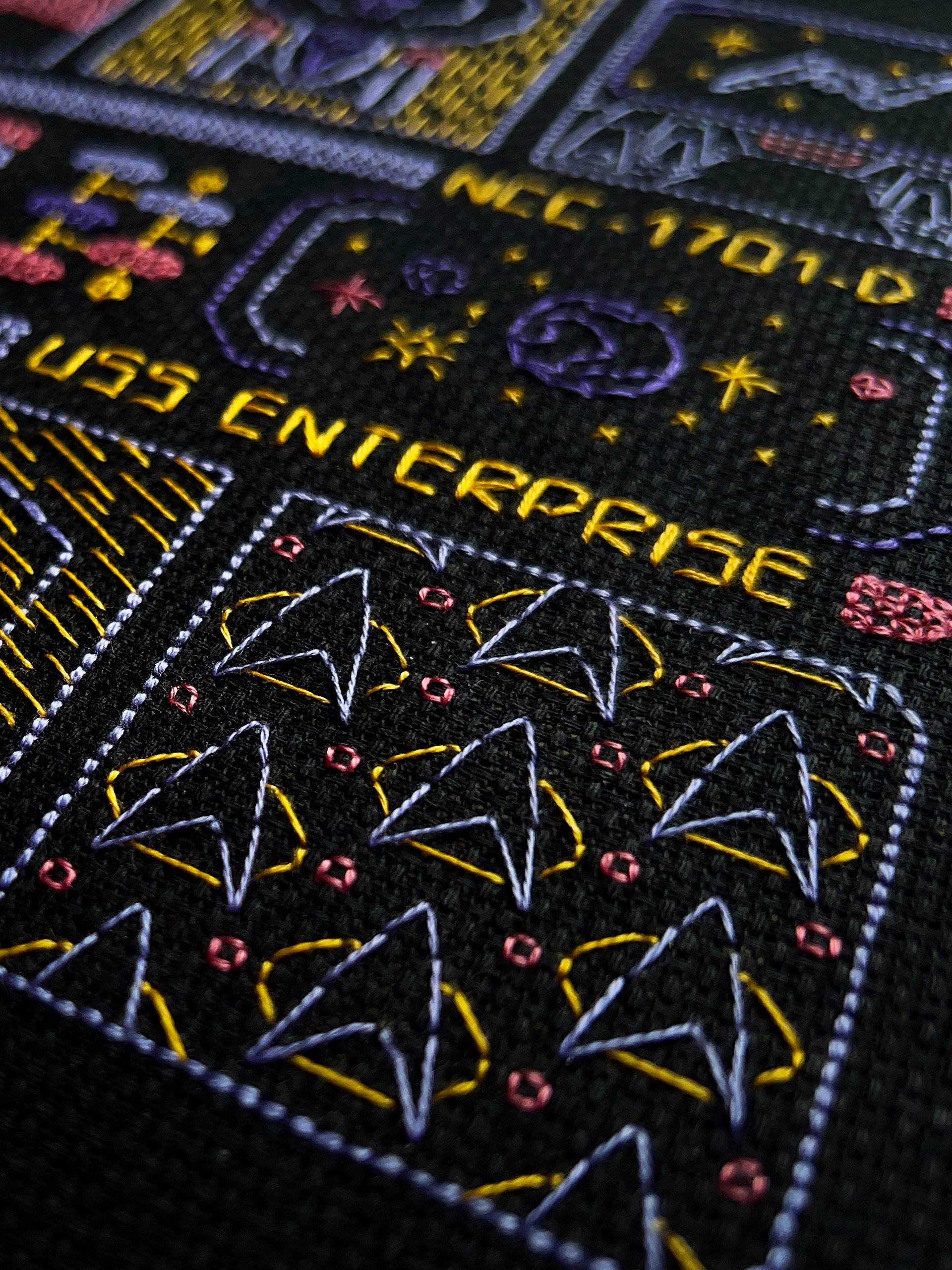 Cosmic Hike • Blackwork Cross Stitch Pattern • PDF Digital Download product image (5)