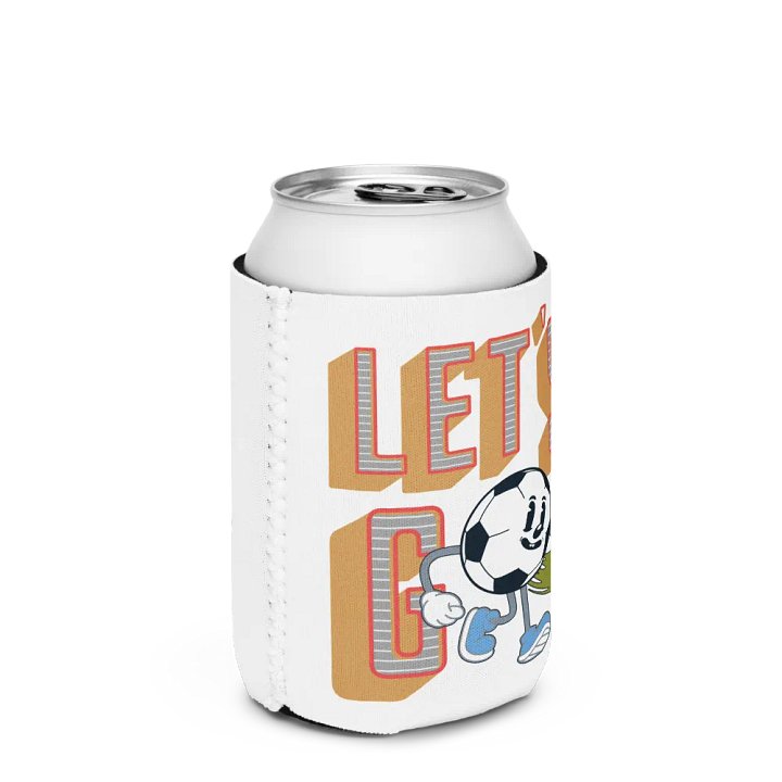 Lets Go Mascot Soccer Energetic Ball Coozie Can Cooler product image (2)