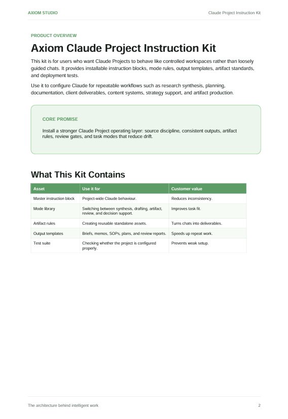 Axiom Claude Project Instruction Kit product image (2)
