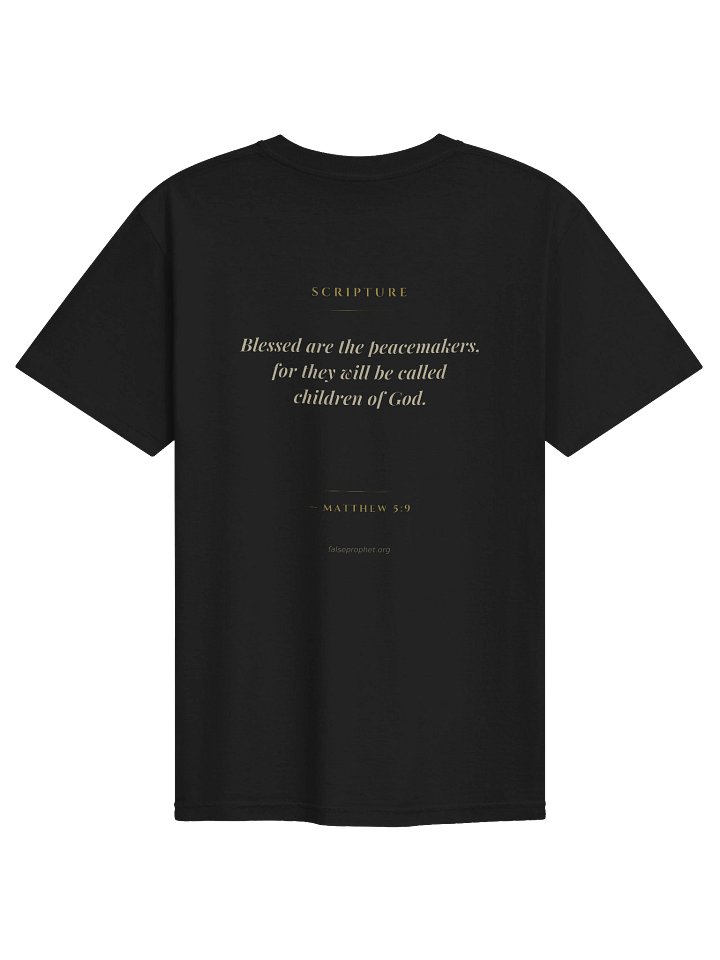 Matthew 5:9/Blessed are the Peacemakers T-Shirt (Black) product image (1)