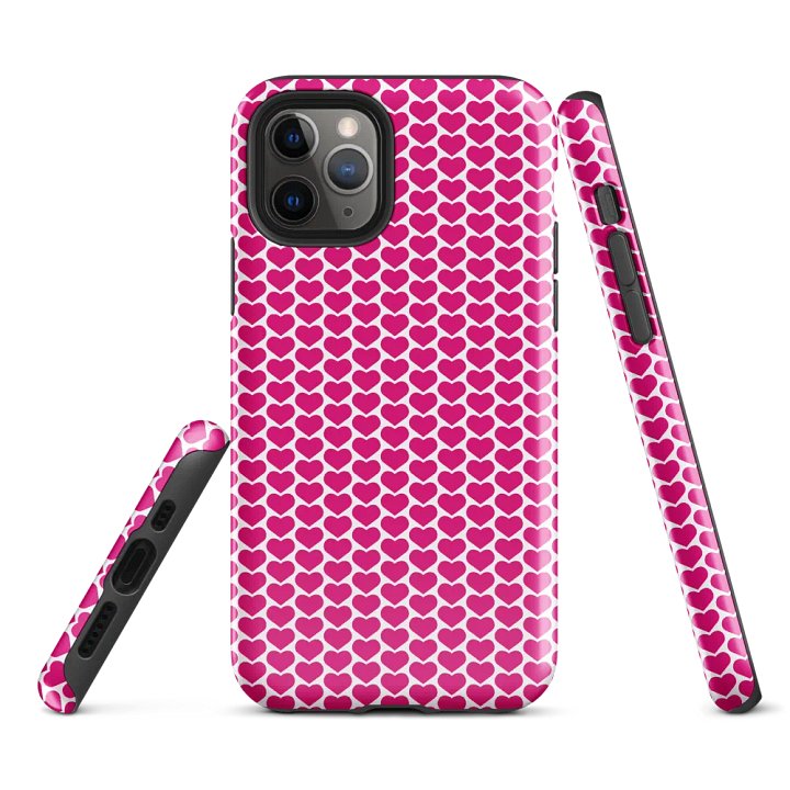 Tough Case for iPhone® (pink heart) product image (3)