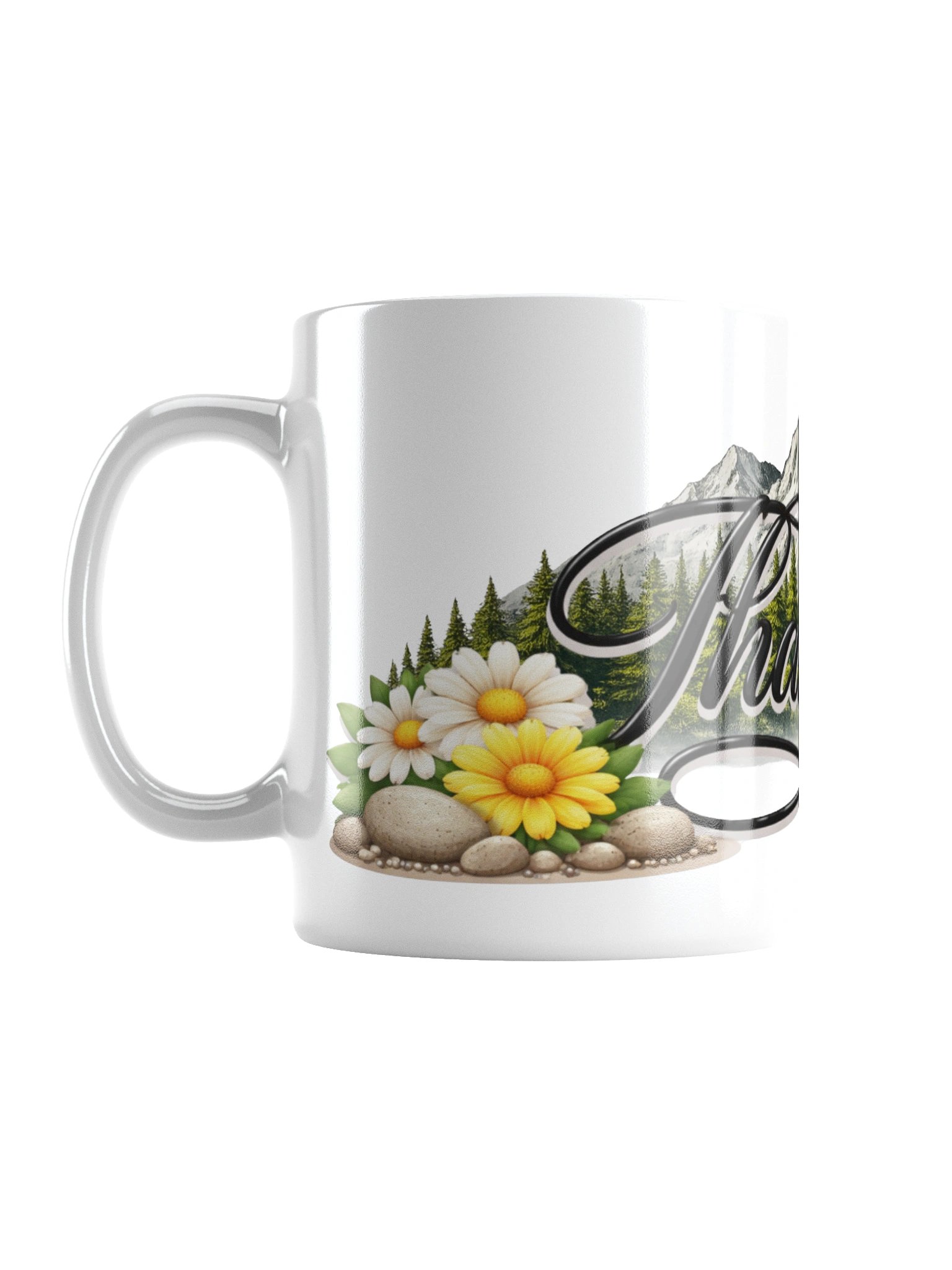 Mountain Thankful White Glossy Mug product image (4)