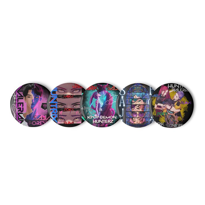 k-pop demon hunter variety buttons product image (1)