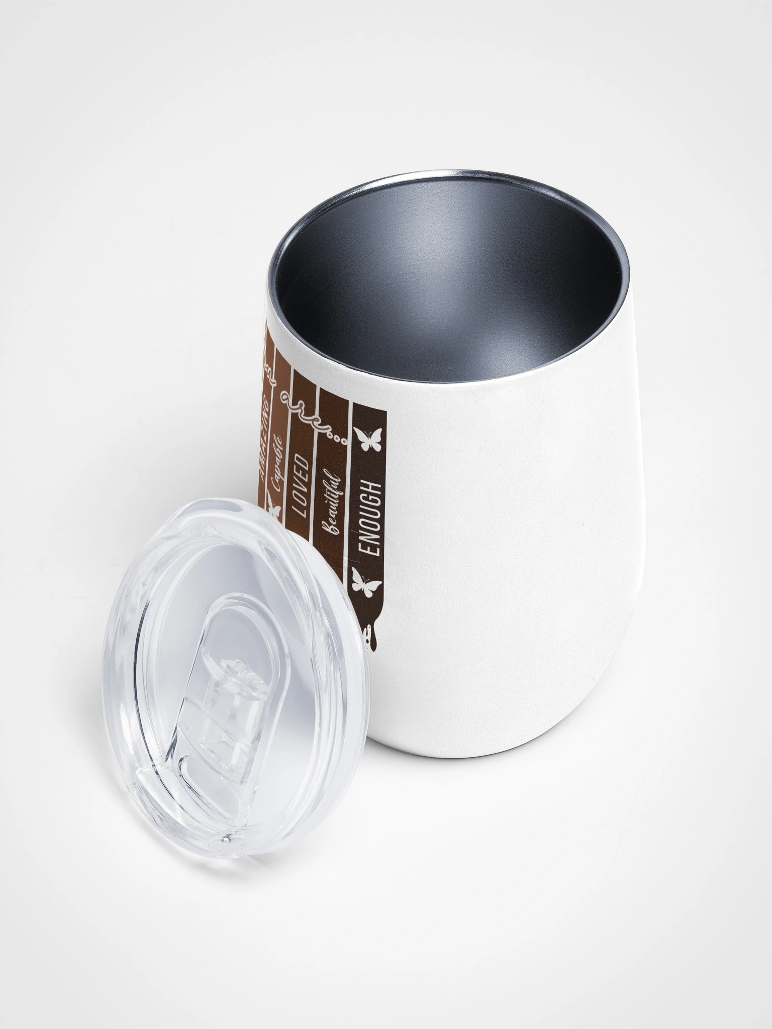 Melanin Stripes Inspirational Wine Tumbler for African American Black Women product image (4)