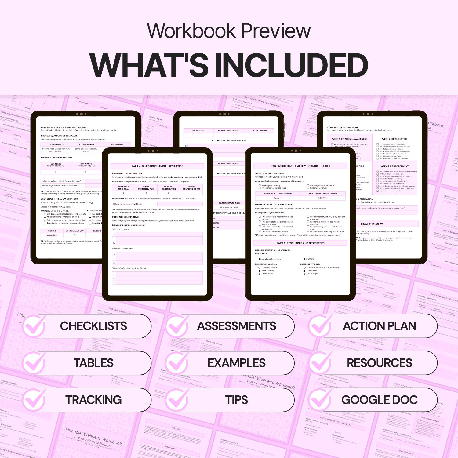 Financial Wellness Workbook - Google Docs product image (2)
