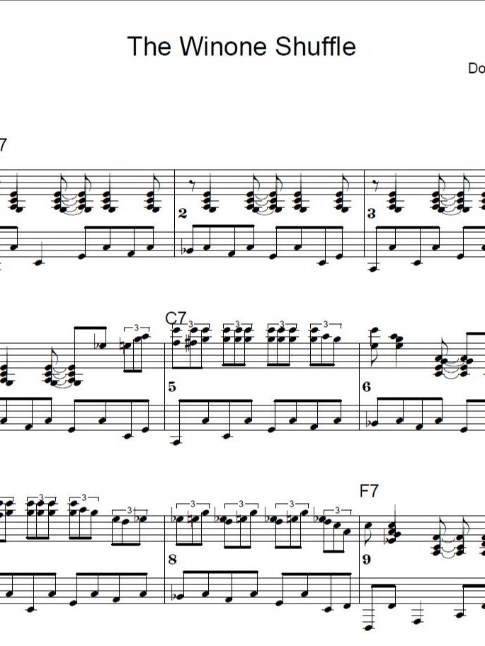 The Winone Shuffle - Blues piano - Piano sheet music product image (1)