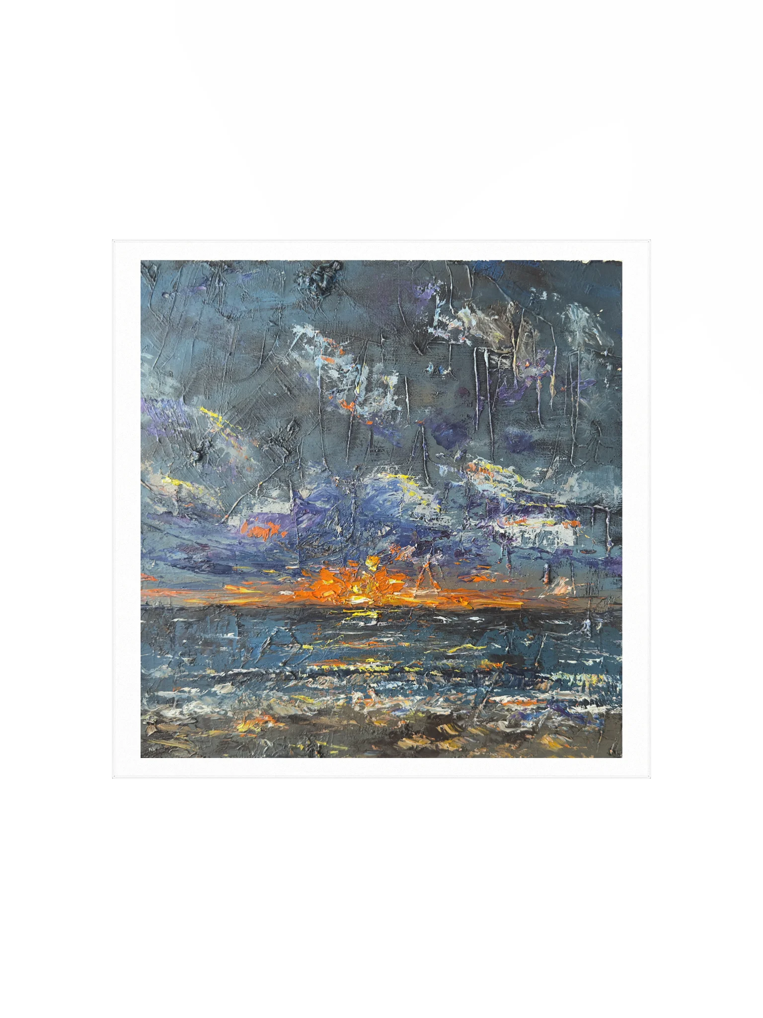 Stormy Sunrise Over a Beach in Puerto Morelos Print product image (1)