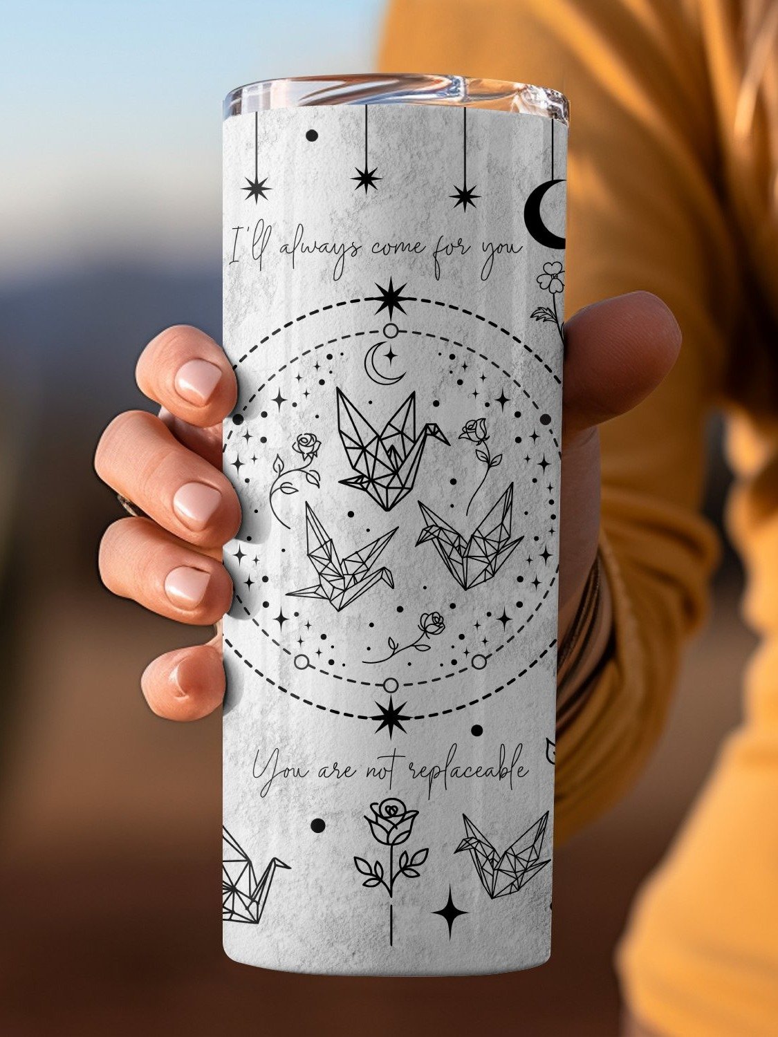 Dramione Era Fanfiction Witch Wizard Fantasy ao3 20oz Skinny Tumbler Sublimation Full Wrap PNG, Romantasy Reading Gift, Digital Download product image (3)