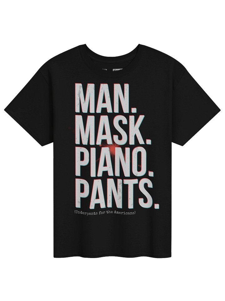 *BRAND NEW* Man. Mask. Piano. Pants. T-shirt (version 1) product image (1)