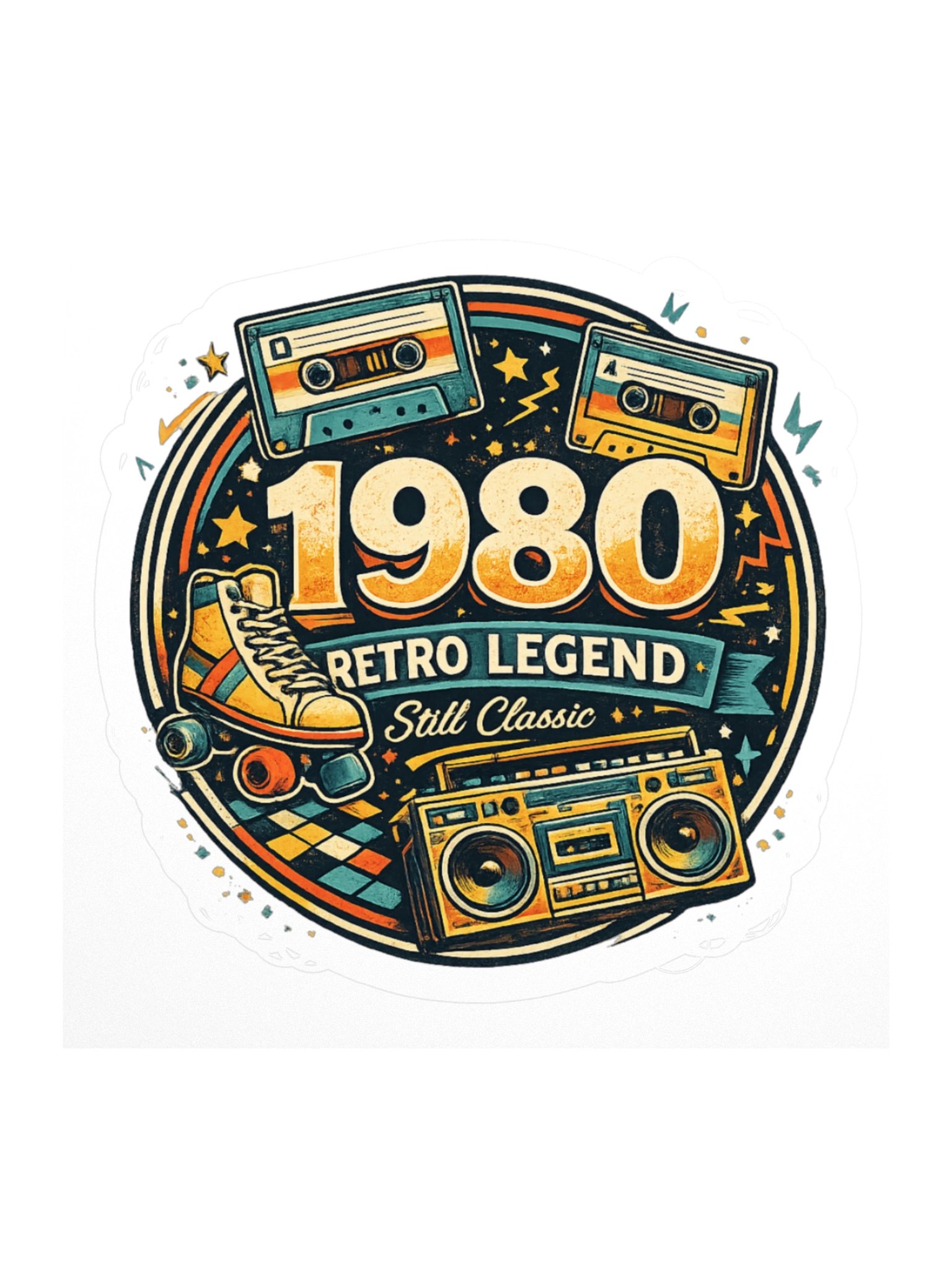 1980 Retro Legend Kiss Cut Sticker product image (3)