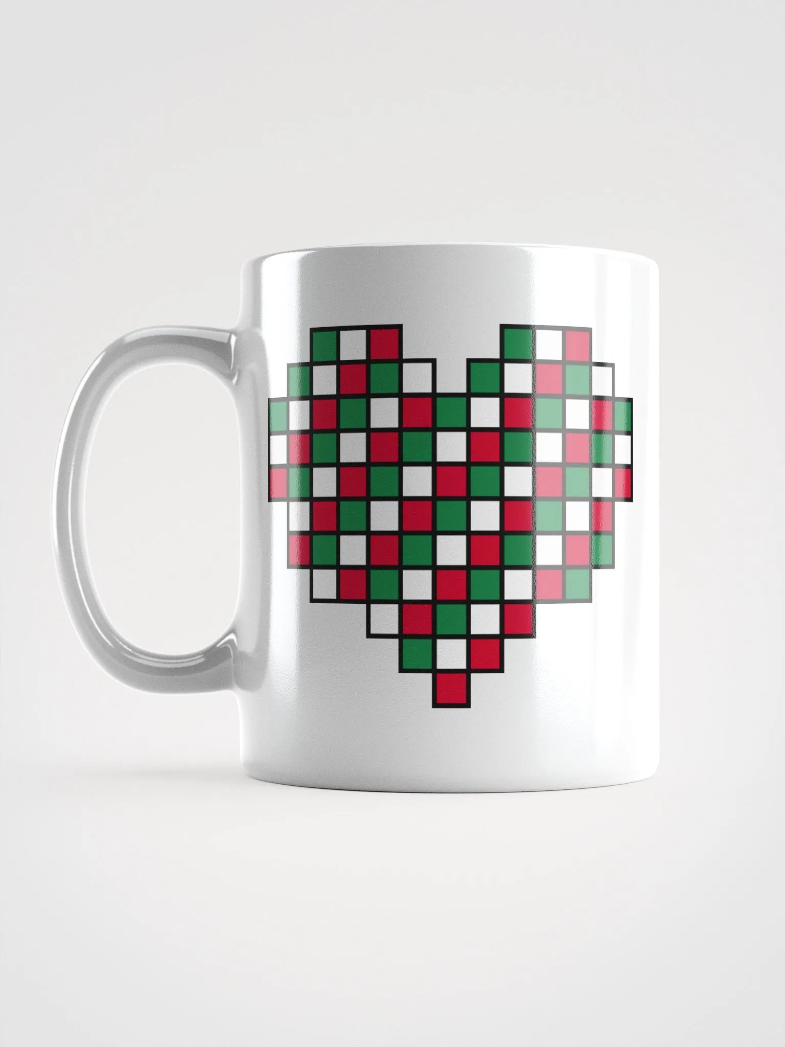 Candy Cane Heart White Glossy Mug product image (1)