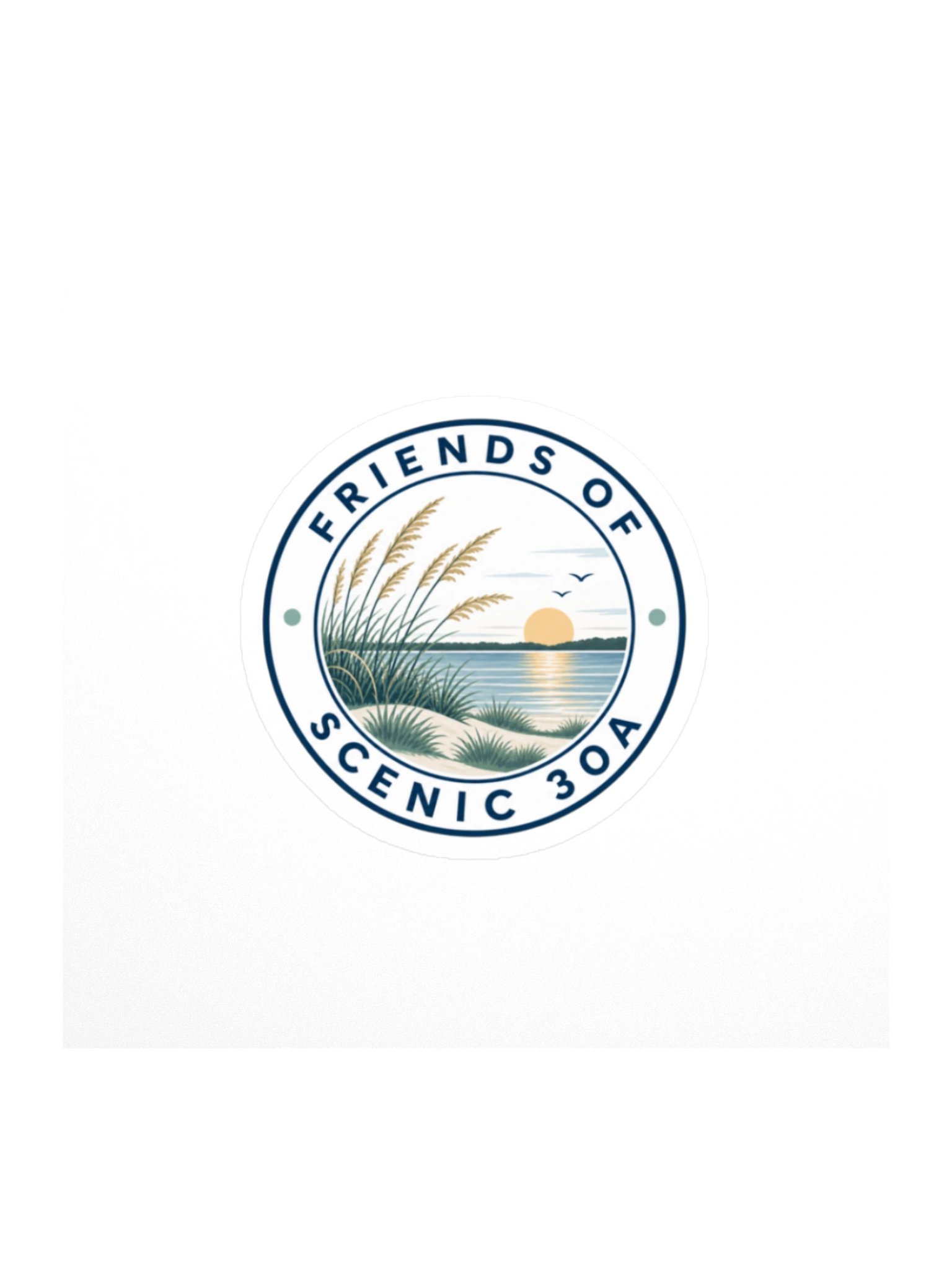 Friends of Scenic 30A Circle Seal Sticker product image (1)