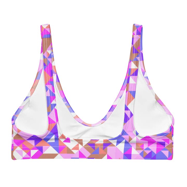 Colorful Vector Patterns Design Padded Bikini Top - v4 product image (1)