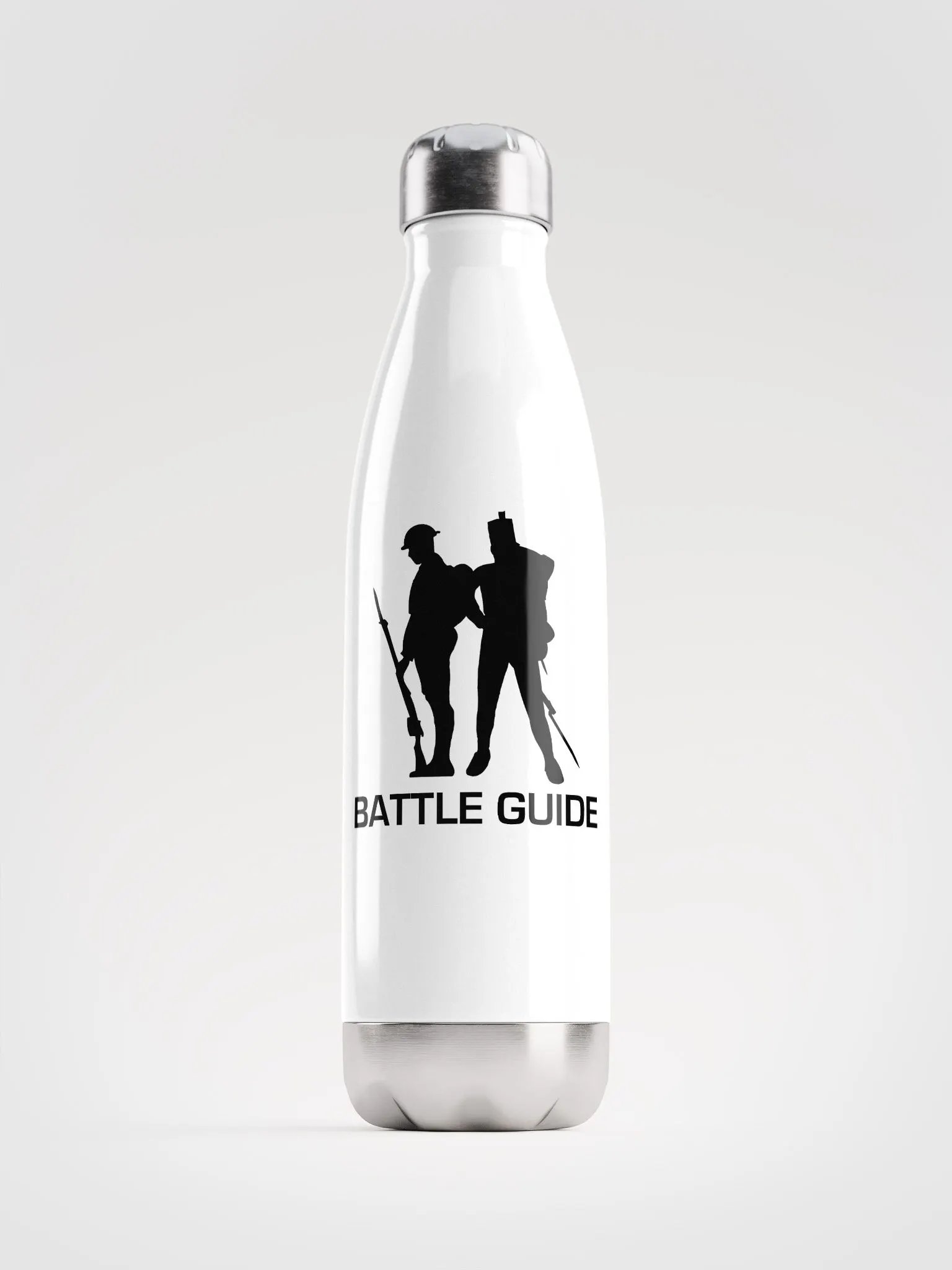 Battle Guide | Steel Water Bottle | White product image (1)