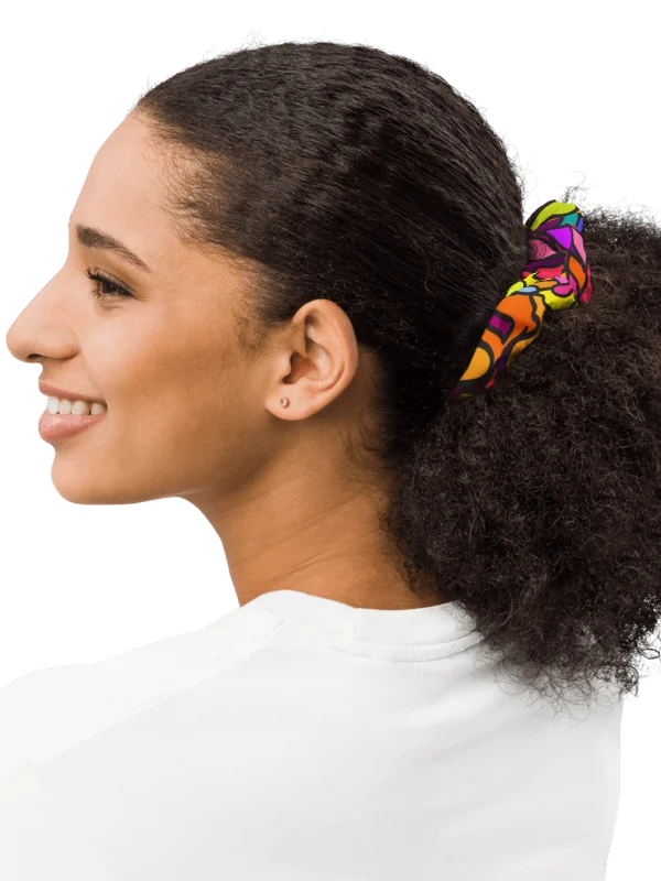 Vibrant Harmony All-Over Print Scrunchie - Wave at Sunset product image (3)