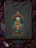 Mystical Zodiac Hamsa – Cosmic Constellation Mirror &amp; Sacred Eye Talisman tee
