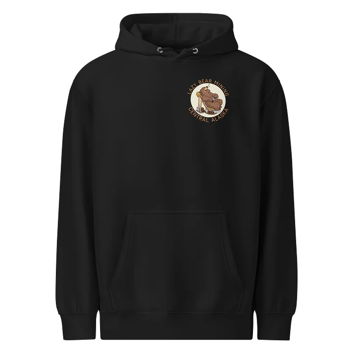 Lazy bear hoodie black product image (1)