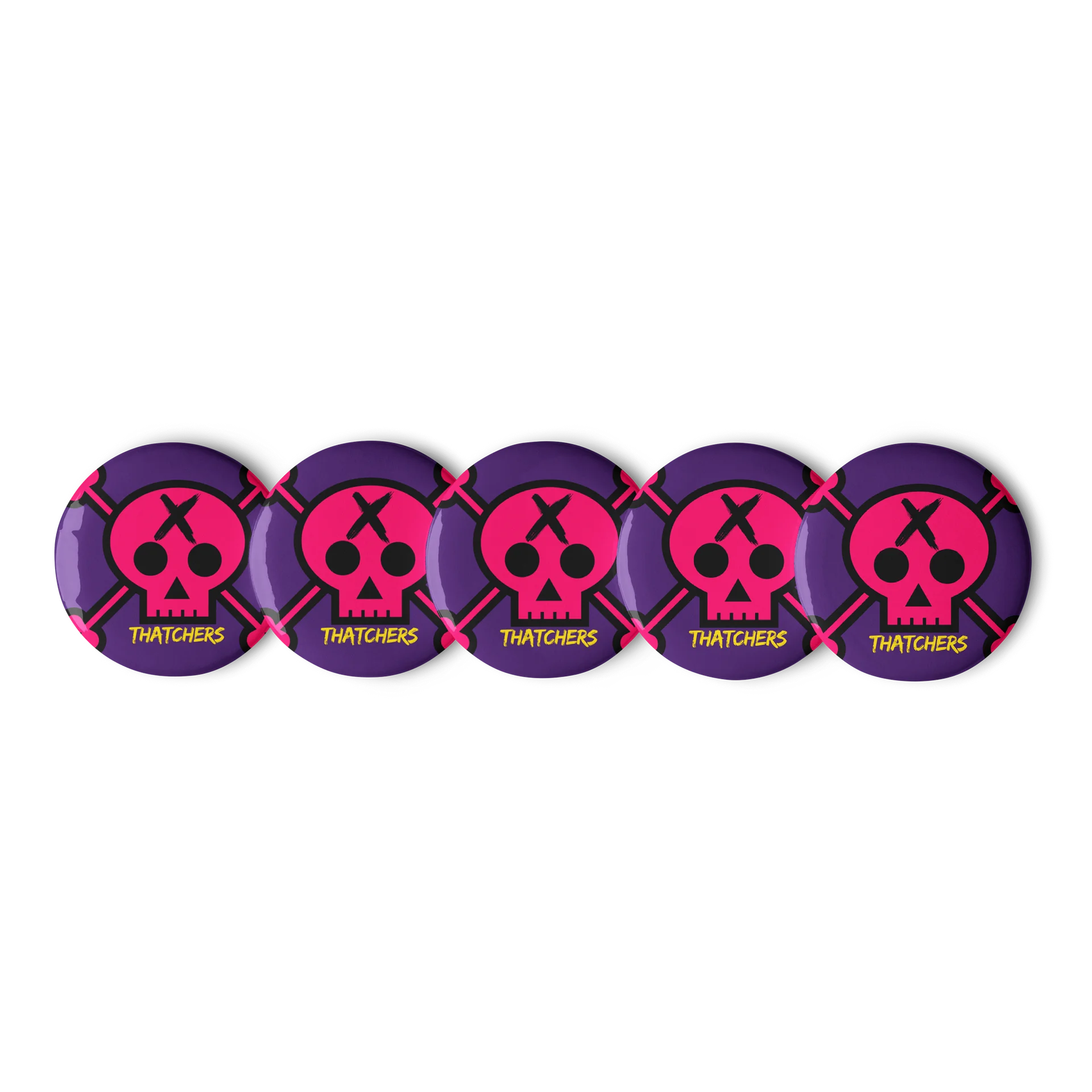 Thatchers Skull Logo Pin Buttons product image (1)