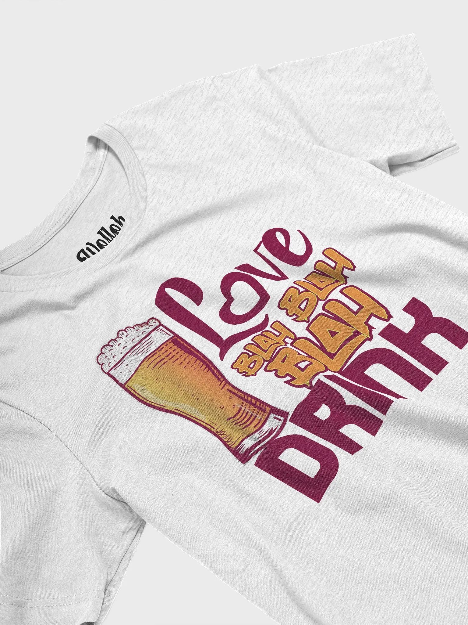 Love, Blah Blah Blah, Drink T-Shirt – Funny Anti-Valentine’s Day drinking shirt product image (3)