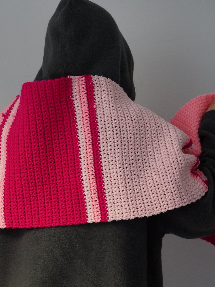 Pink shades shawl crochet pattern product image (1)