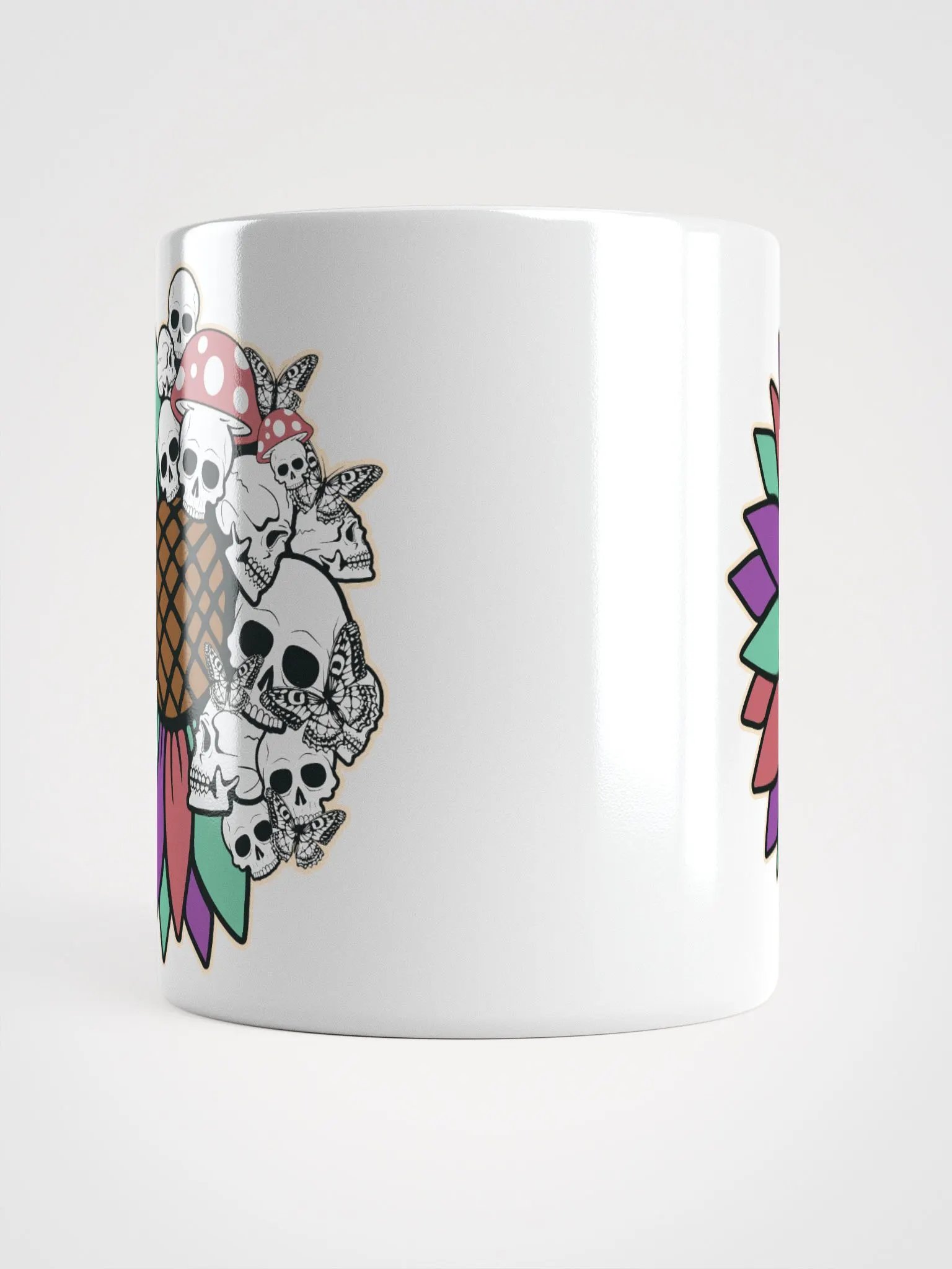 Rainbow Sunflower Skulls Mug product image (5)