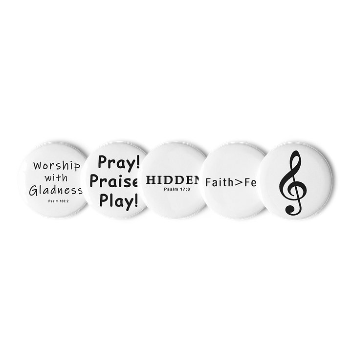 Glossy 5-Button "Worship with Gladness" Set product image (1)