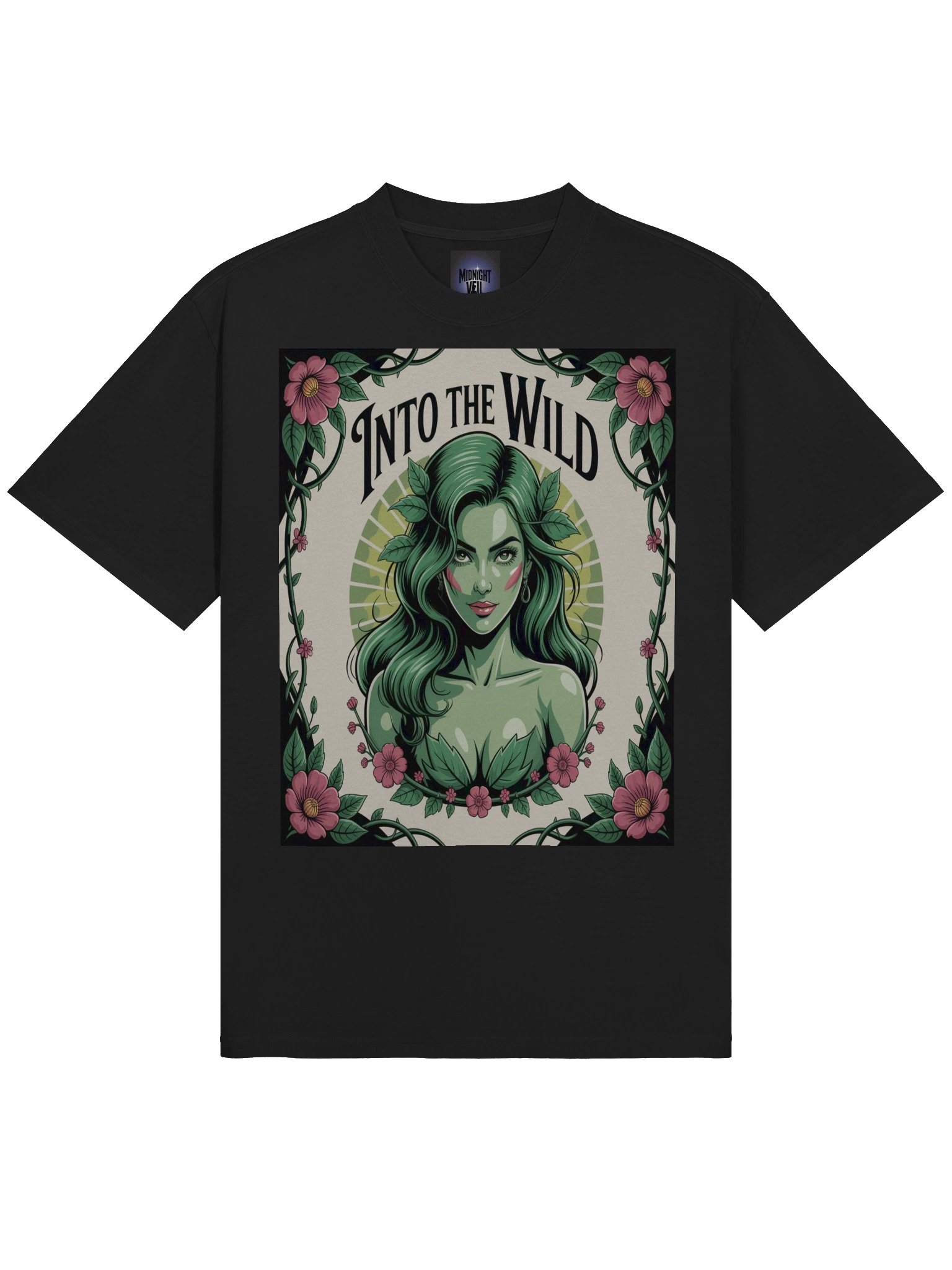 Into the Wild: Poison Ivy Enchanted Bloom Oversized Faded Unisex T-Shirt product image (5)