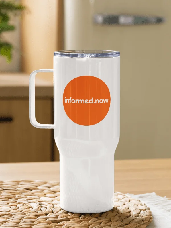 informed.now Travel Mug with Handle (Orange) product image (1)