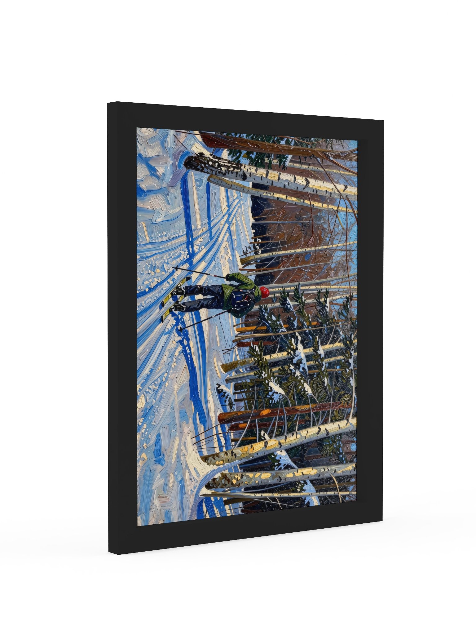 Cross-Country Skiing Through the Birches Framed Print product image (2)