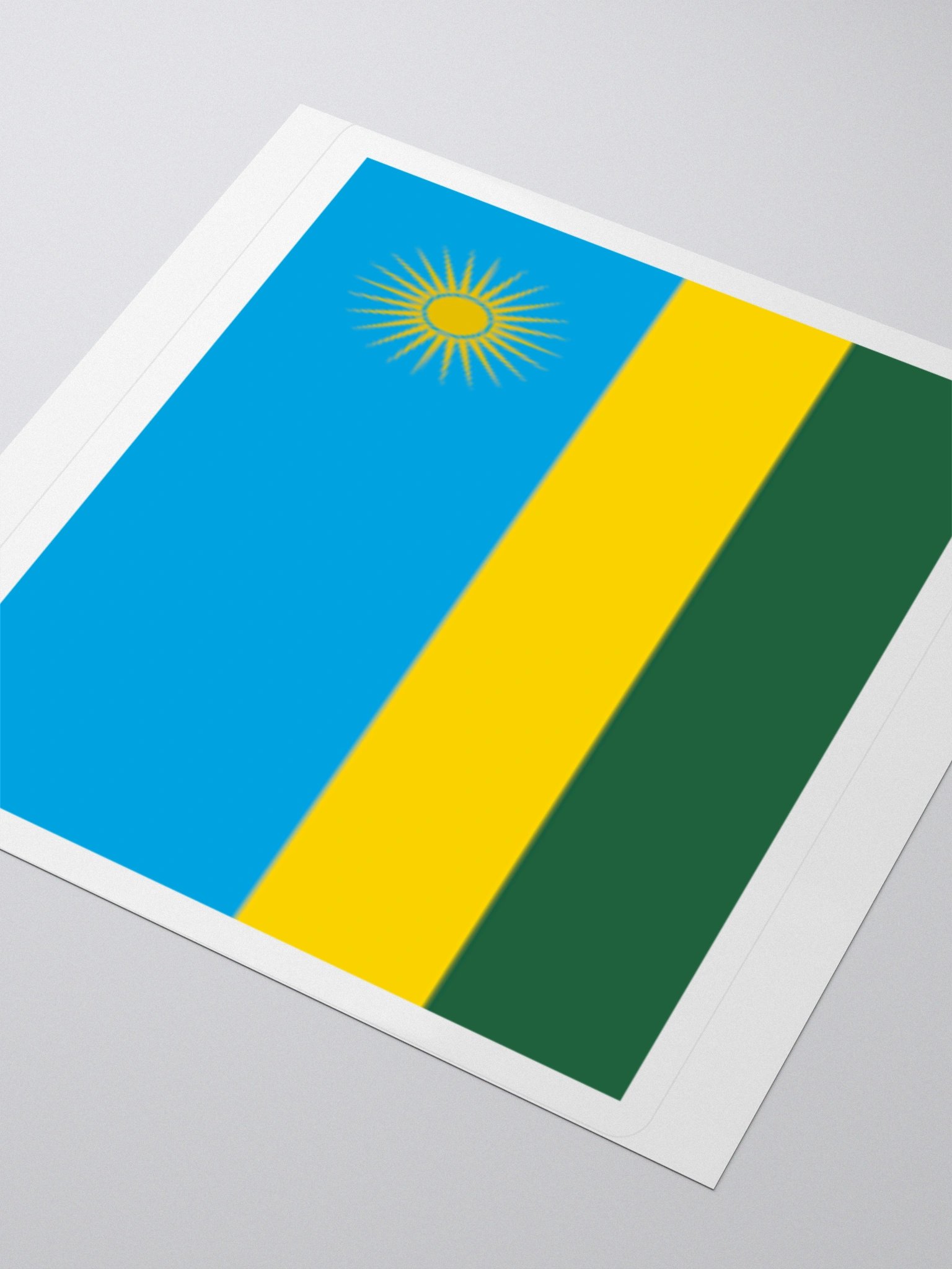 Rwandan Flag Sticker - Durable Vinyl for Indoor Use - Multiple Sizes Available product image (9)