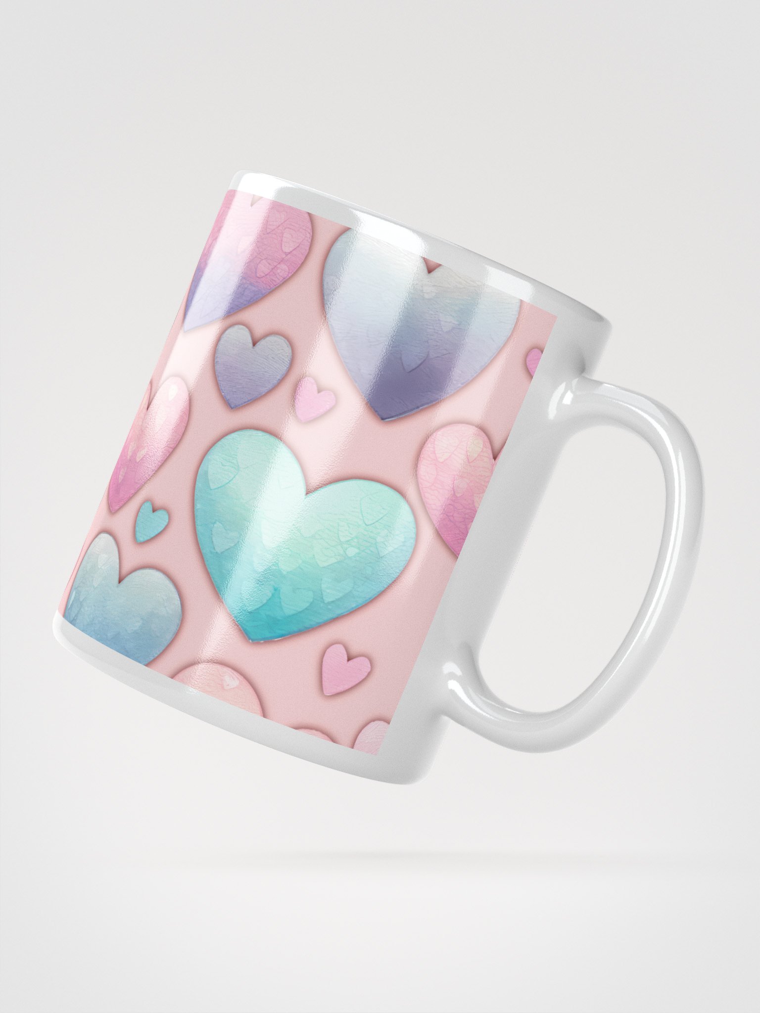 Pastel Hearts Delight Mug product image (8)